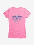 DC Comics The Flash Lightning Gave Me Abs Girls T-Shirt, CHARITY PINK, hi-res