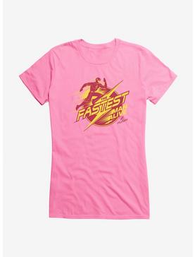 DC Comics The Flash Fastest Man Girls T-Shirt, CHARITY PINK, hi-res