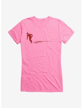 DC Comics The Flash Flash In Action Girls T-Shirt, CHARITY PINK, hi-res
