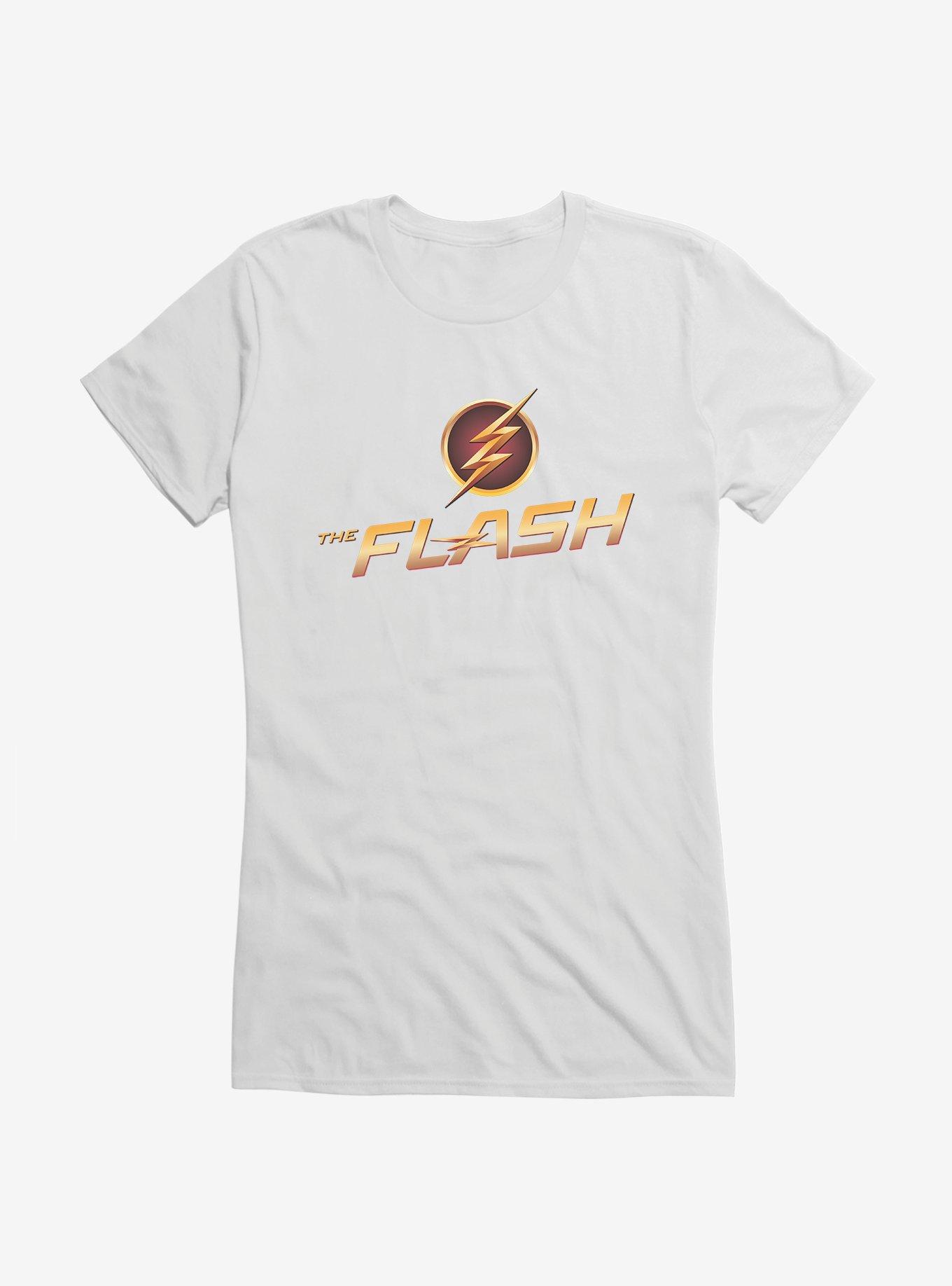 T-shirt Donna Popgear DC Comics The Flash - Logo STAR Labs, Vestibilità Aderente, Colore Nero