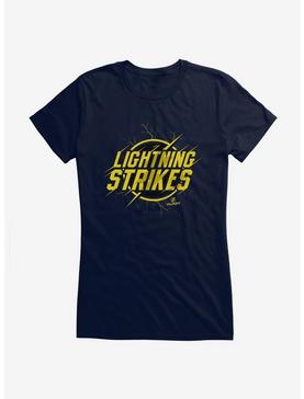 DC Comics The Flash Lightning Strikes Girls T-Shirt, NAVY, hi-res