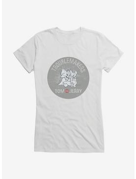 Tom And Jerry Double Trouble Girls T-Shirt, WHITE, hi-res