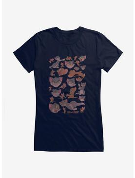 Tom And Jerry Strike A Pose Girls T-Shirt, NAVY, hi-res
