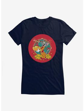 Tom And Jerry Chinese New Year Coins Girls T-Shirt, NAVY, hi-res
