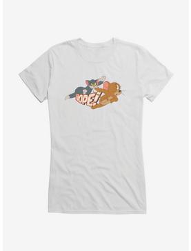 Tom And Jerry Jerry On The Go Girls T-Shirt, WHITE, hi-res