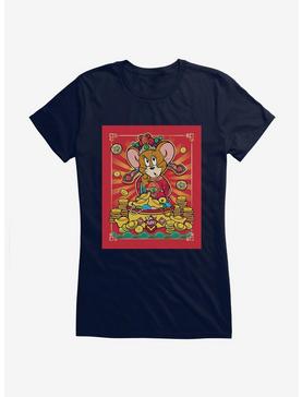 Tom And Jerry Chinese New Year Jerry Mouse Girls T-Shirt, NAVY, hi-res