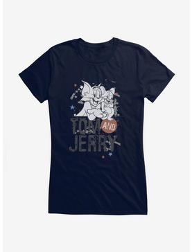 Tom And Jerry Stars Girls T-Shirt, NAVY, hi-res