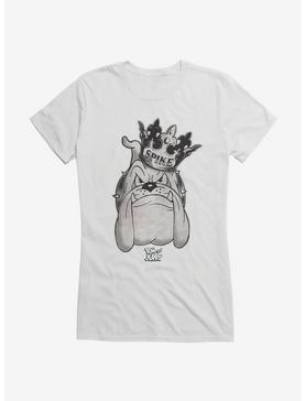 Tom And Jerry Retro King Spike Girls T-Shirt, WHITE, hi-res