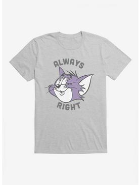Tom And Jerry Always Right Tom Cat T-Shirt, HEATHER GREY, hi-res