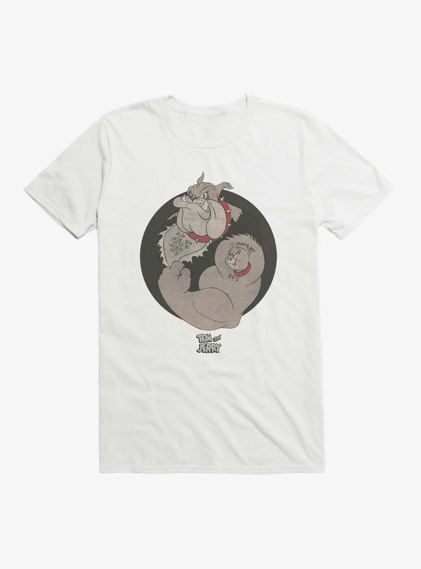 Tom And Jerry Retro Spike And Tyke T-Shirt, WHITE, hi-res
