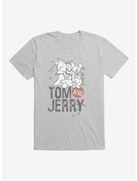 Tom And Jerry Stars T-Shirt, HEATHER GREY, hi-res