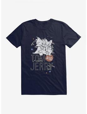 Tom And Jerry Stars T-Shirt, NAVY, hi-res