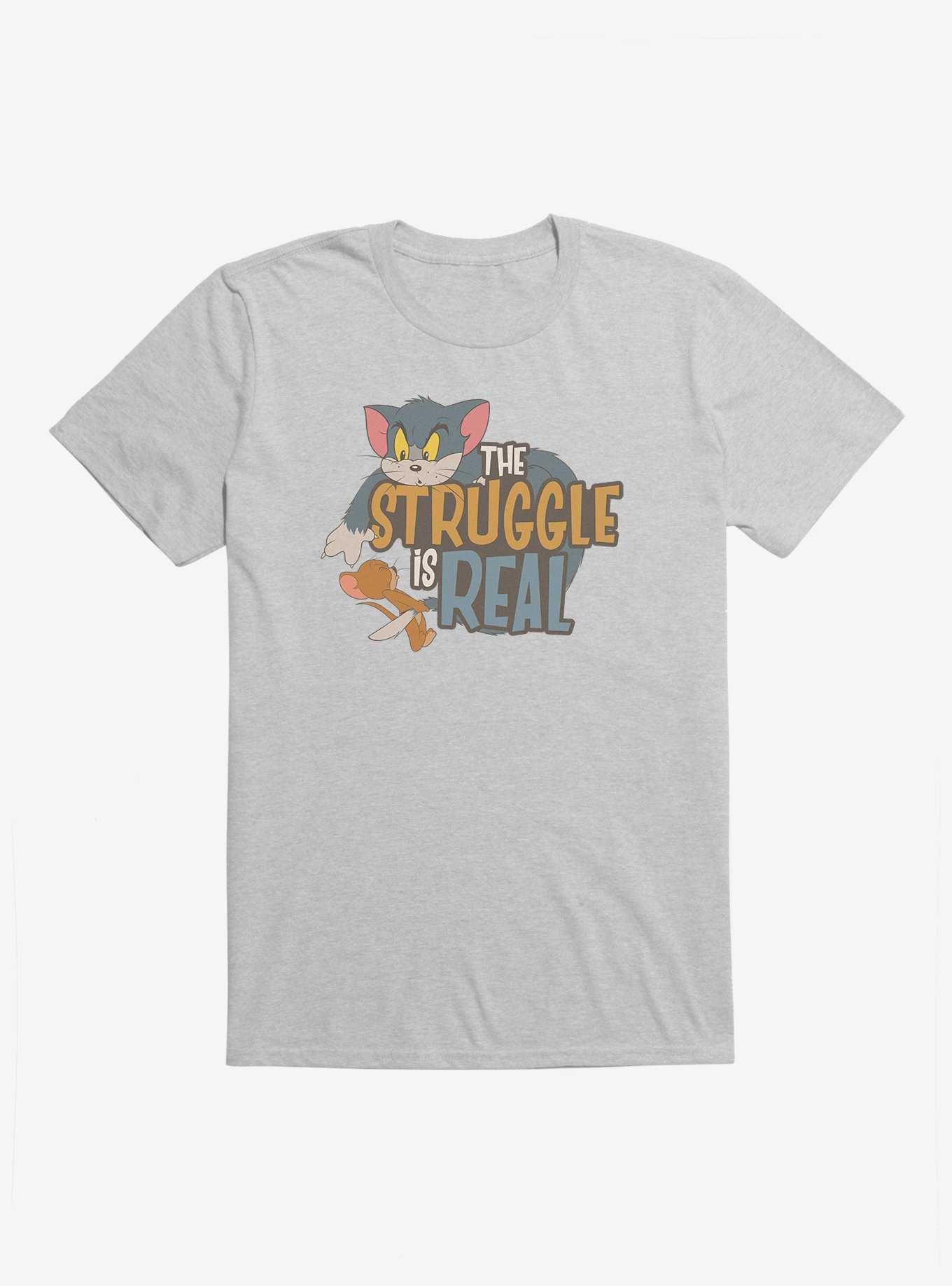 Tom And Jerry The Infinite Struggle T-Shirt, HEATHER GREY, hi-res