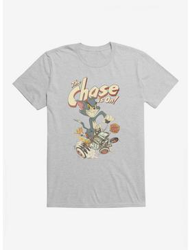 Tom And Jerry Retro The Chase T-Shirt, HEATHER GREY, hi-res