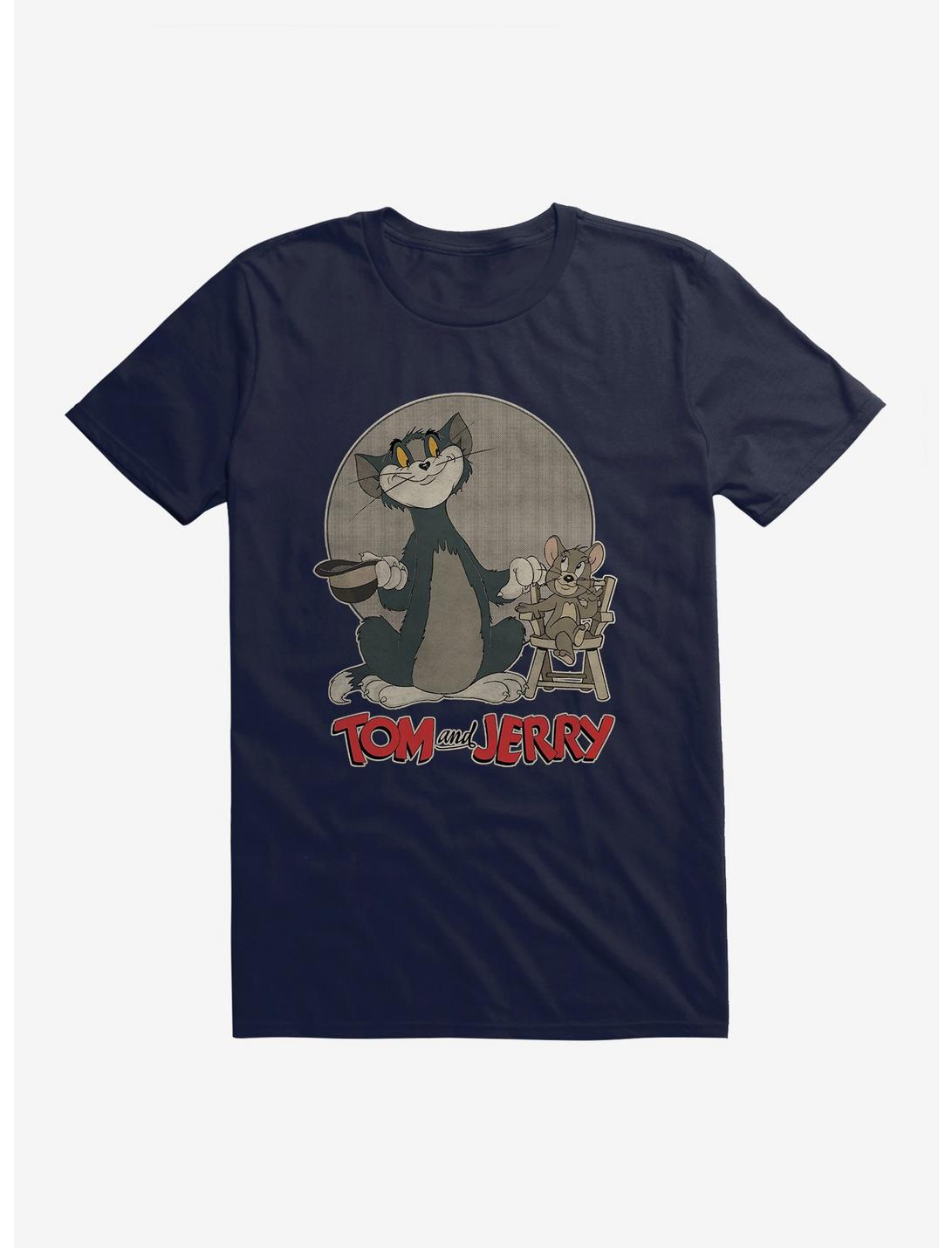 Tom And Jerry Retro Up To No Good T-Shirt, NAVY, hi-res