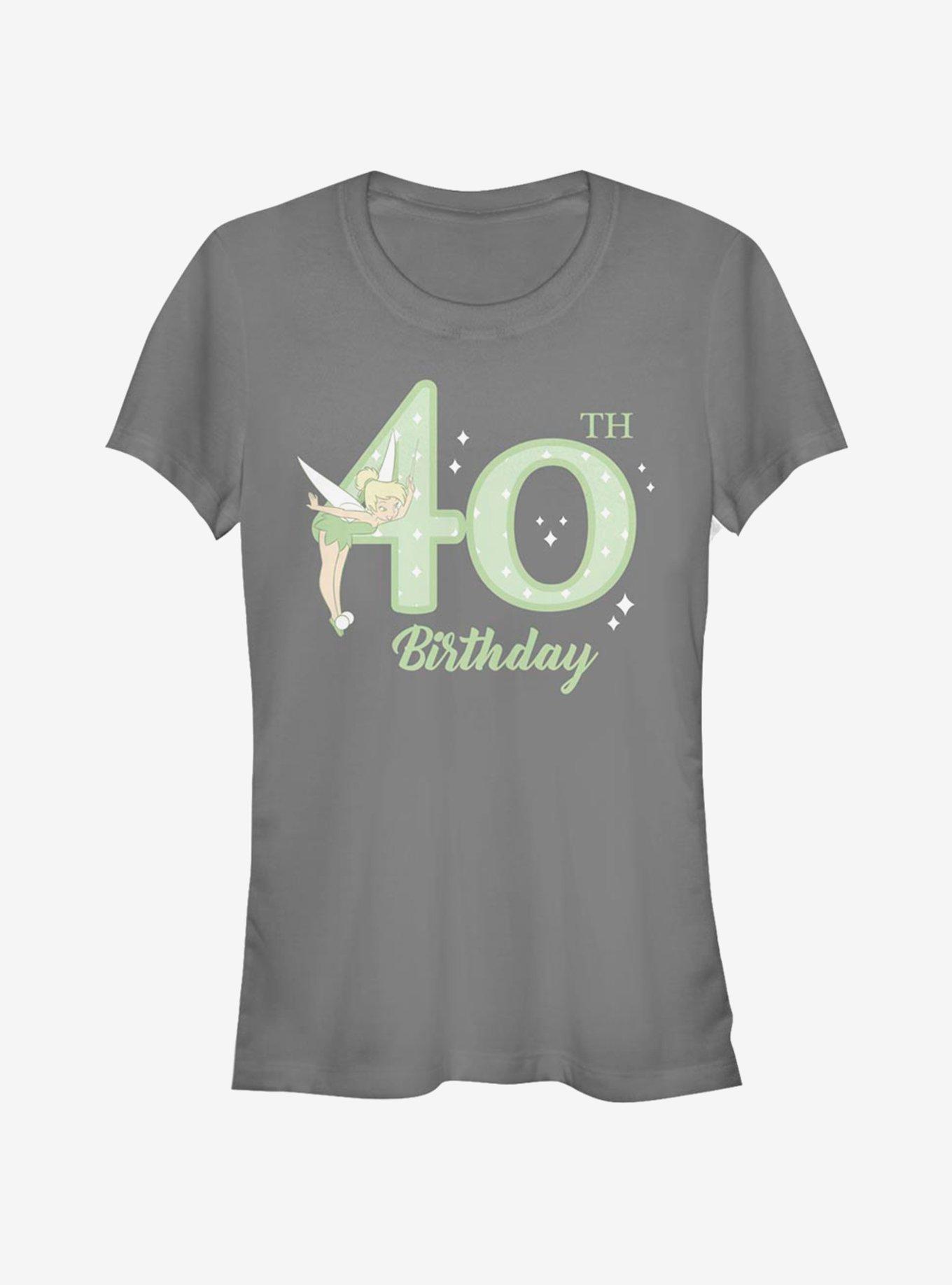 Disney Peter Pan Tink 40Th Birthday Girls T-Shirt, CHARCOAL, hi-res
