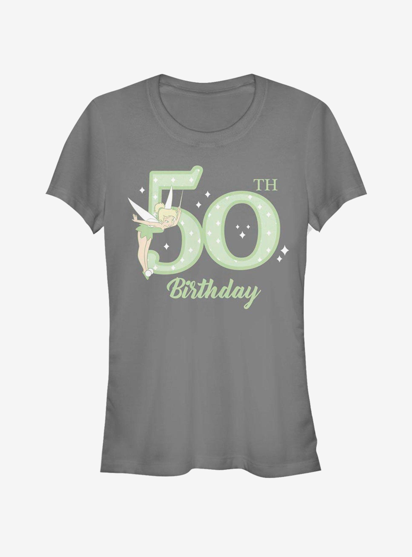 Disney Peter Pan Tinker Bell 50Th Birthday Girls T-Shirt, CHARCOAL, hi-res