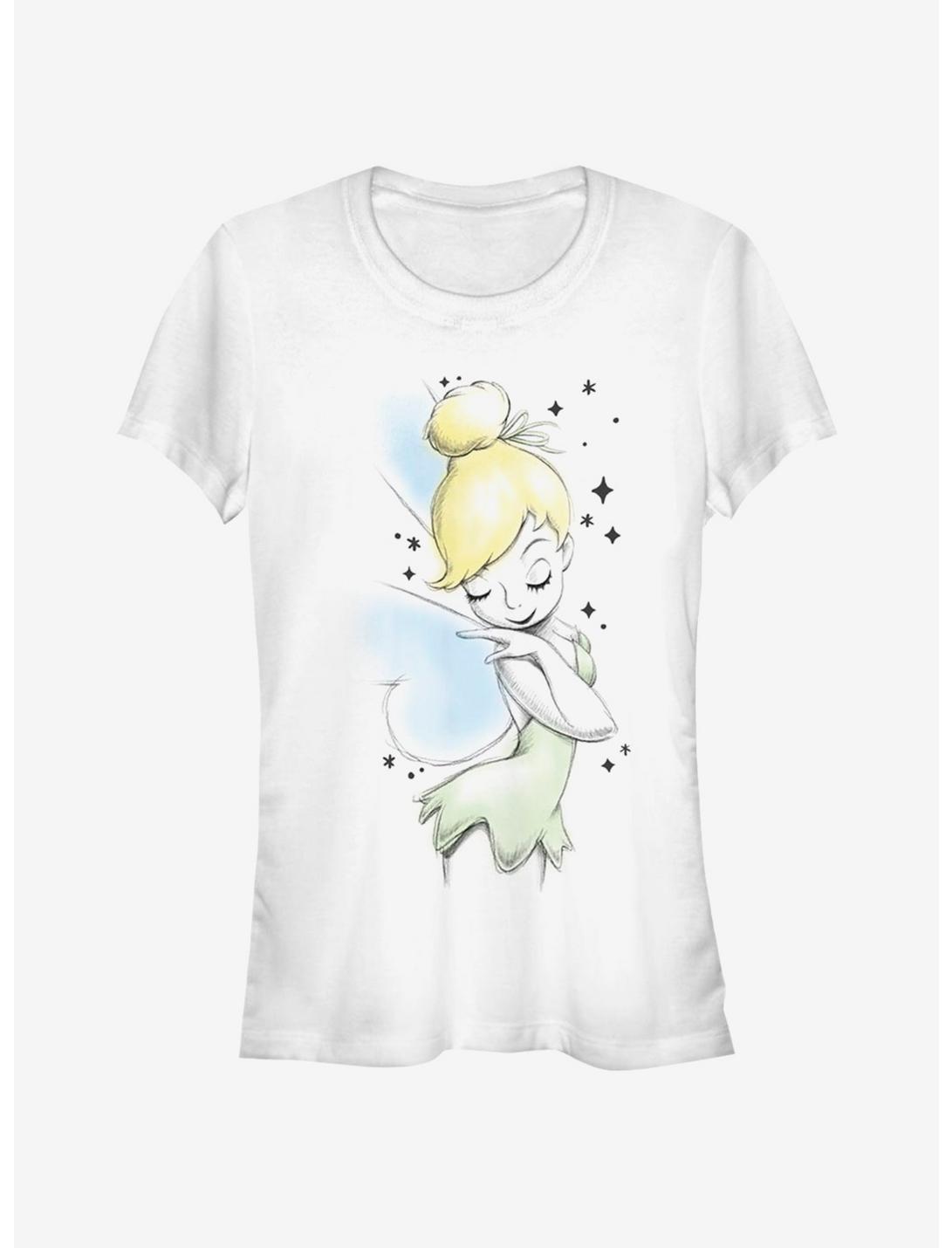 Disney Peter Pan Tinker Bell Sketch Girls T-Shirt, WHITE, hi-res