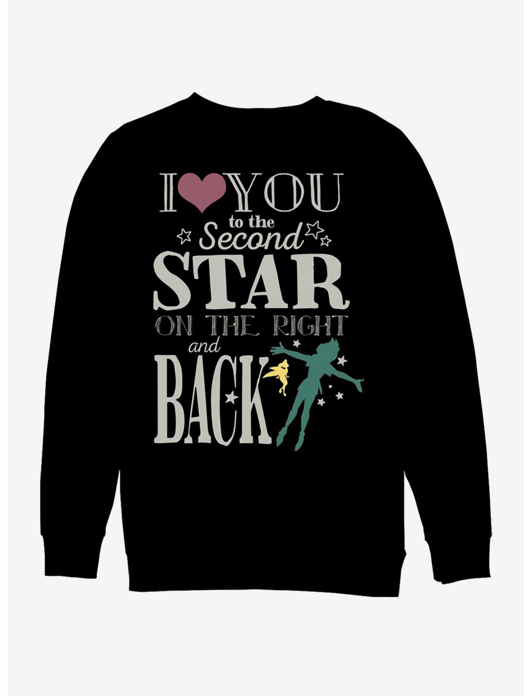 Disney Peter Pan Love You To The Star Crew Sweatshirt, BLACK, hi-res