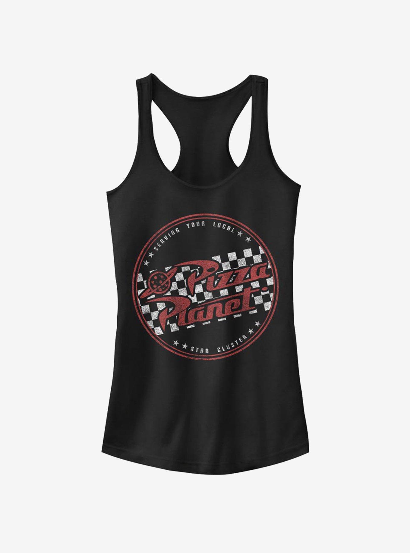 Disney Pixar Toy Story Pizza Planet Logo Girls Tank, BLACK, hi-res