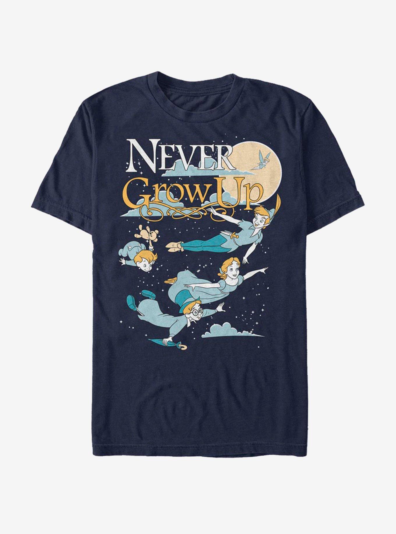 Disney Peter Pan Grow Up Never T-Shirt, NAVY, hi-res