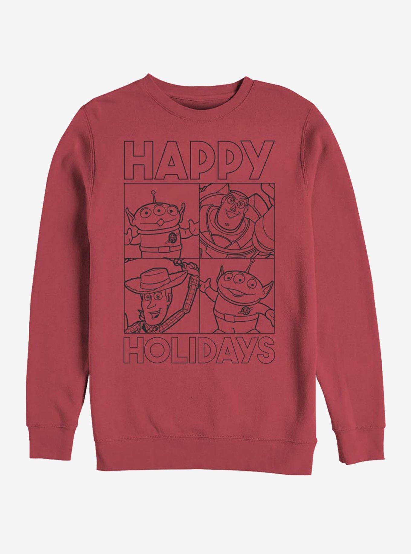 Disney Pixar Toy Story Holiday Story Crew Sweatshirt, RED, hi-res