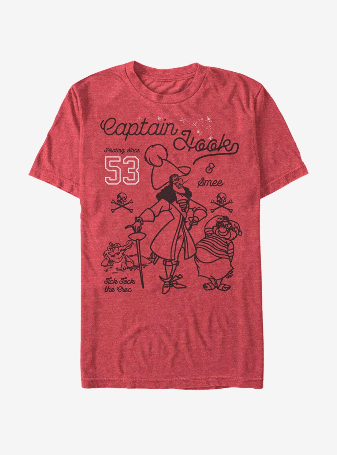 Disney Peter Pan Hook Line T-Shirt, RED HTR, hi-res