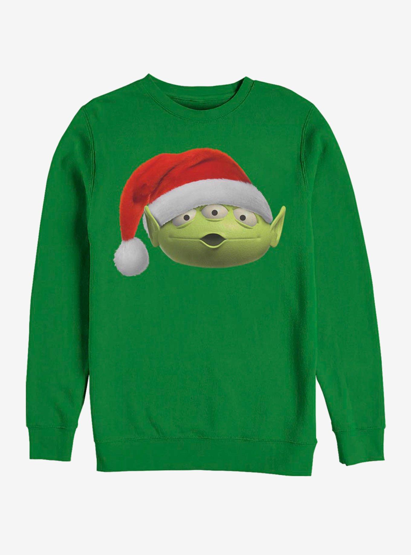 Disney Pixar Toy Story Santa Alien Crew Sweatshirt, KELLY, hi-res