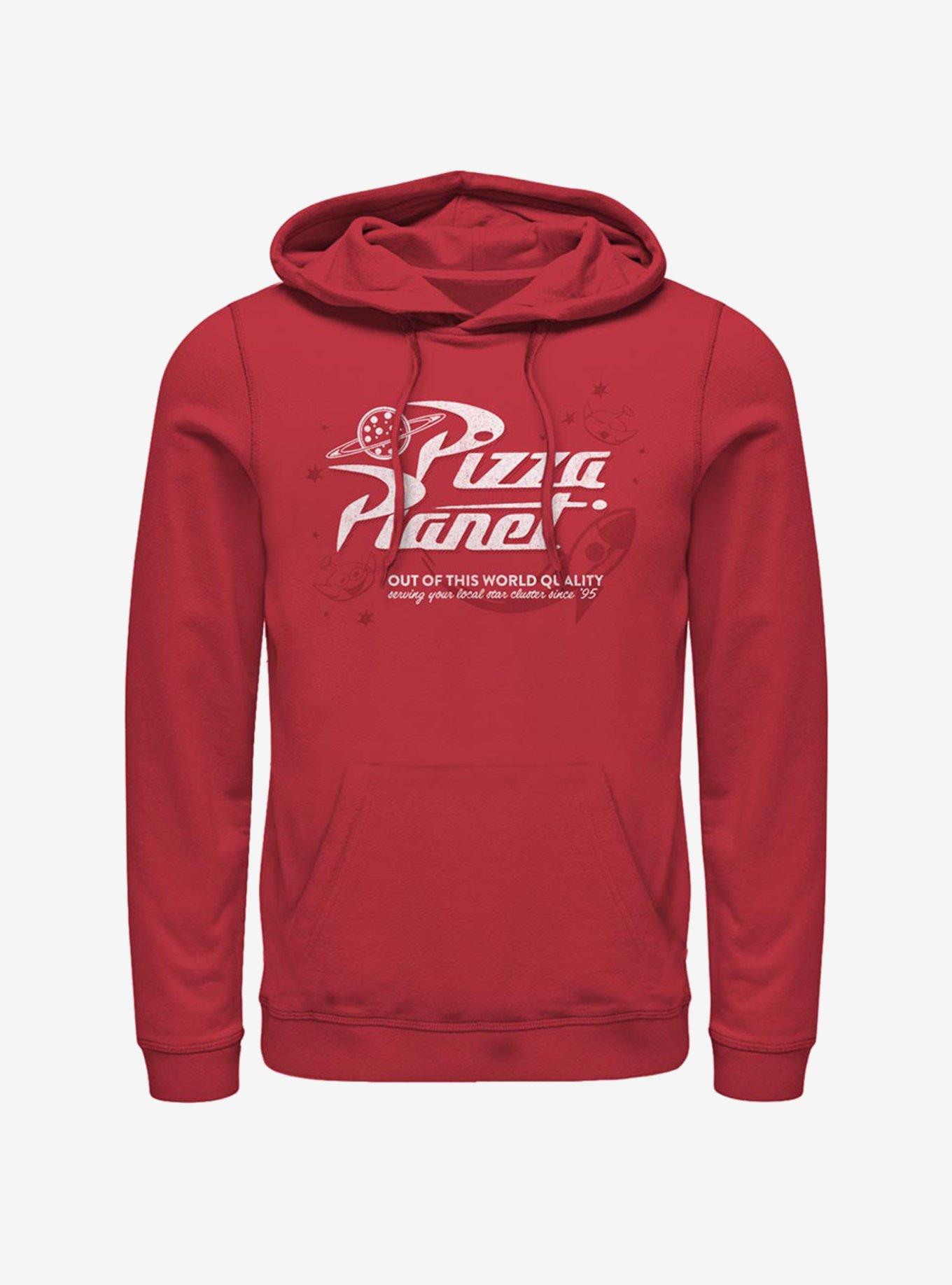 Disney Pixar Toy Story Retro Pizza Planet Hoodie, RED, hi-res