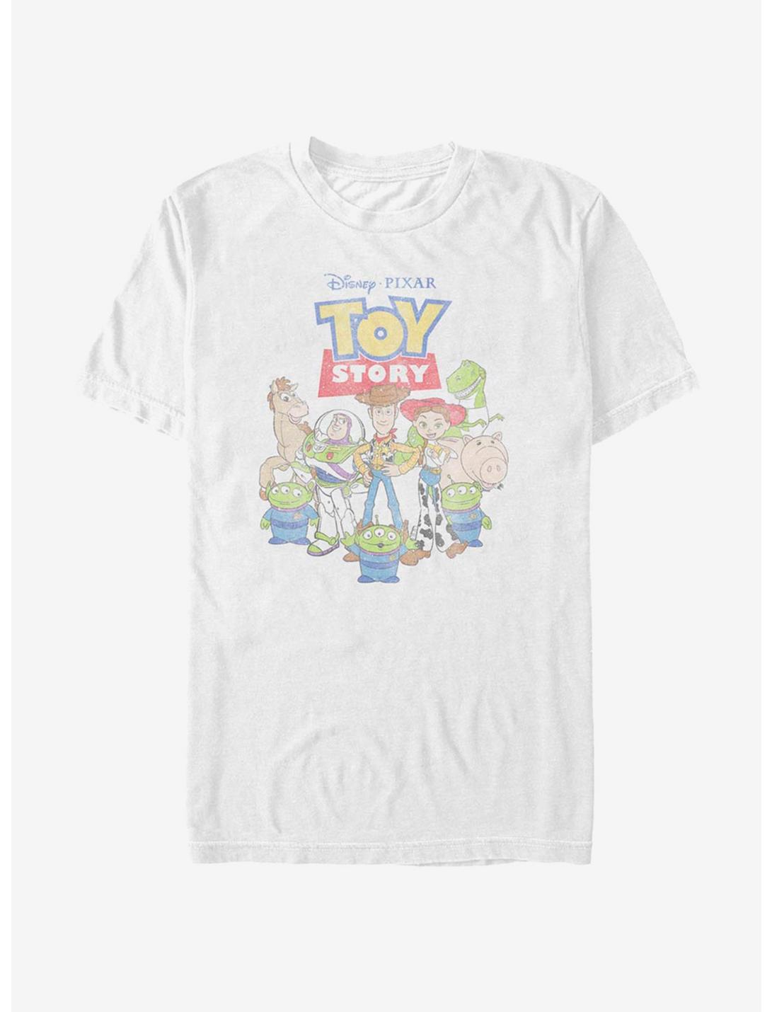 Disney Pixar Toy Story Distressed Toy GroUp 97 105 T-Shirt, WHITE, hi-res