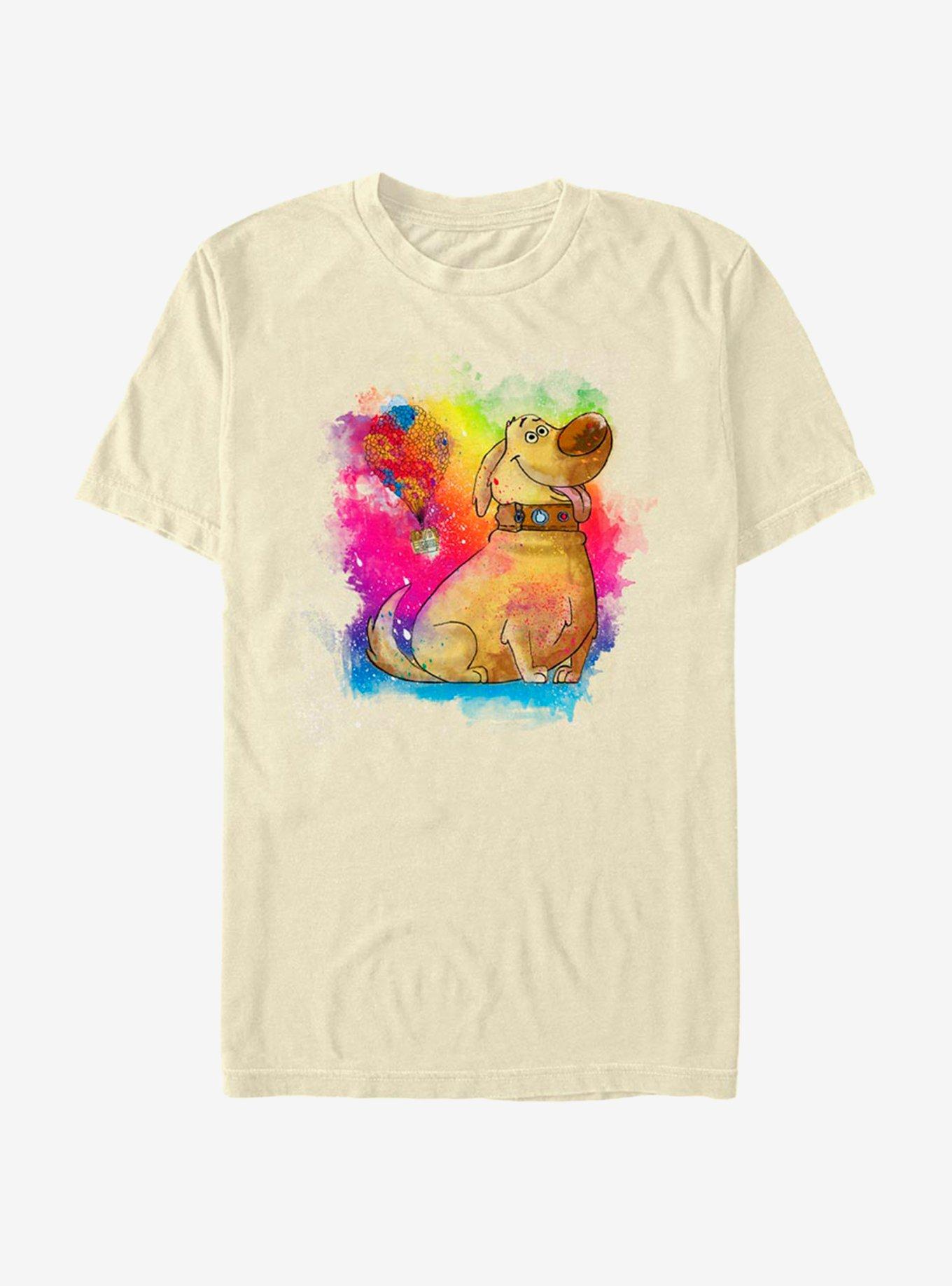 Disney Pixar Up Dug Watercolor Balloons T-Shirt, NATURAL, hi-res