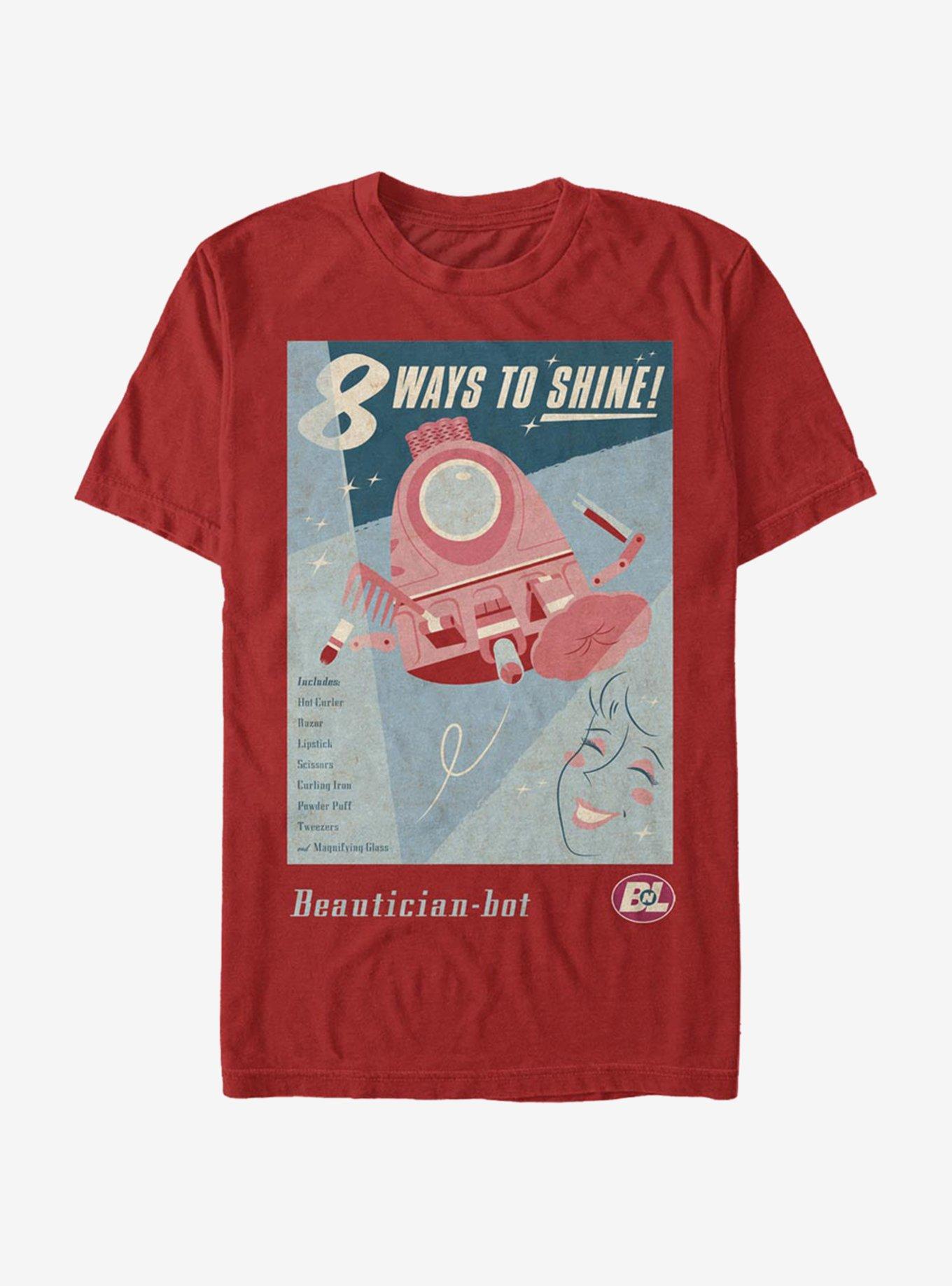 Disney Pixar Wall-E Beautician Bot Poster T-Shirt, RED, hi-res
