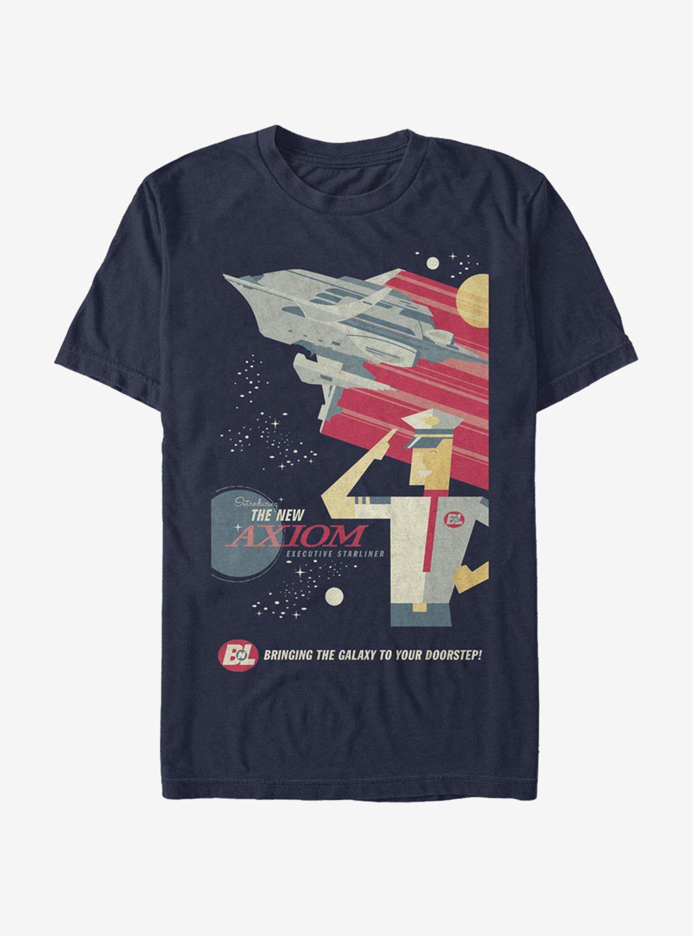 Disney Pixar Wall-E New Axiom Poster T-Shirt, NAVY, hi-res