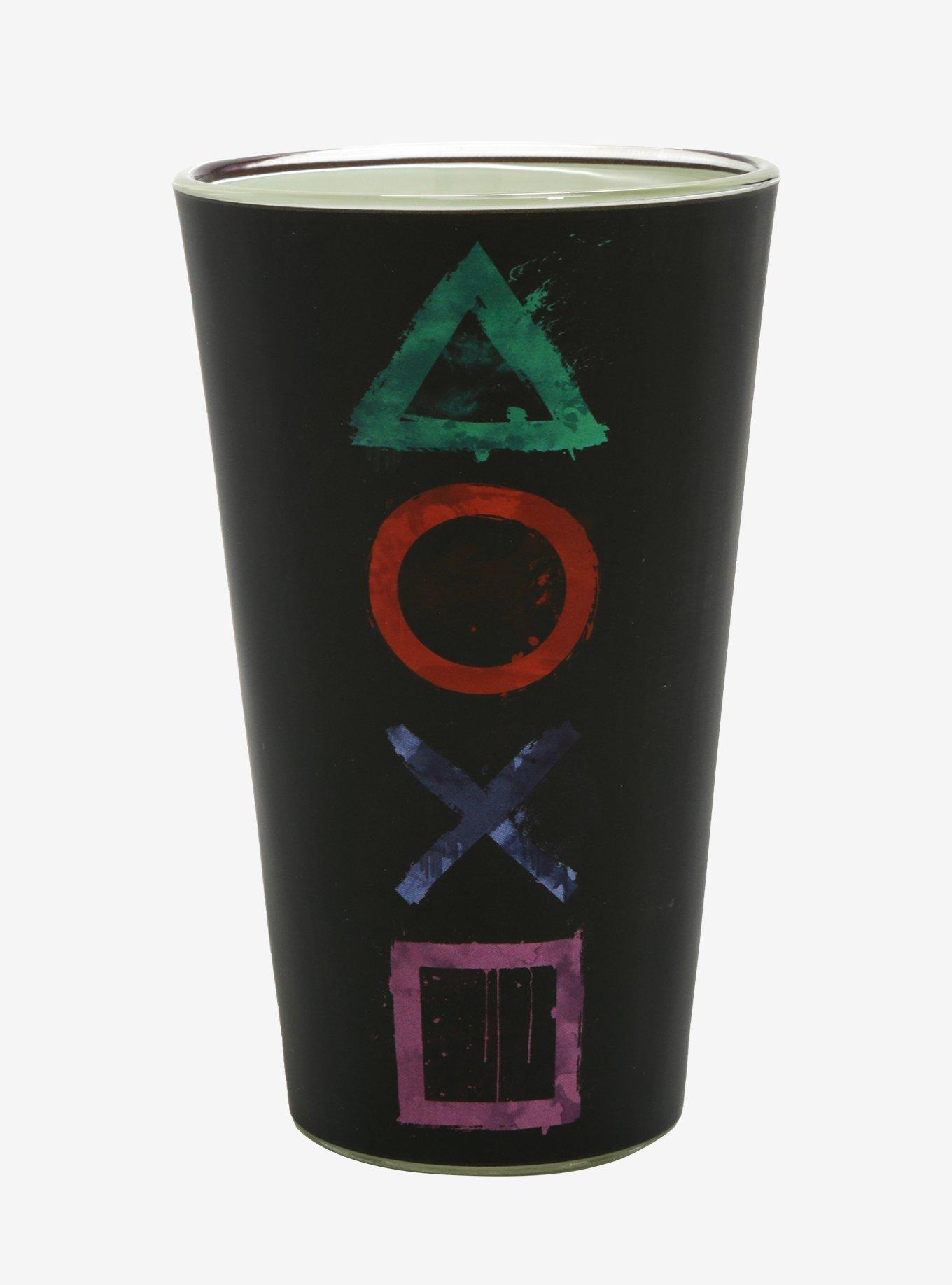 PlayStation Logo Pint Glass With Decals, , hi-res view 1