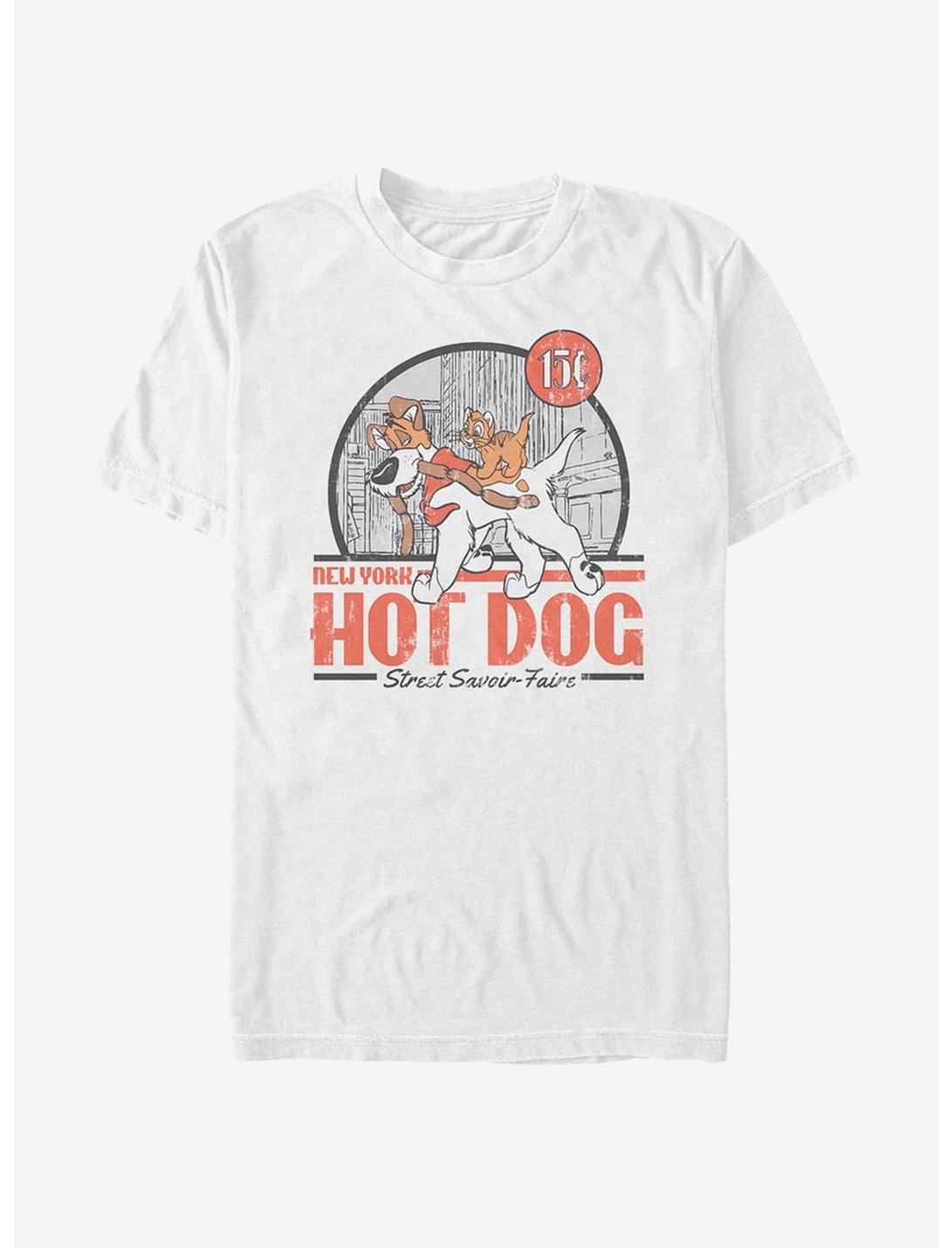 Disney Oliver & Company Oliver Hotdogs T-Shirt, WHITE, hi-res