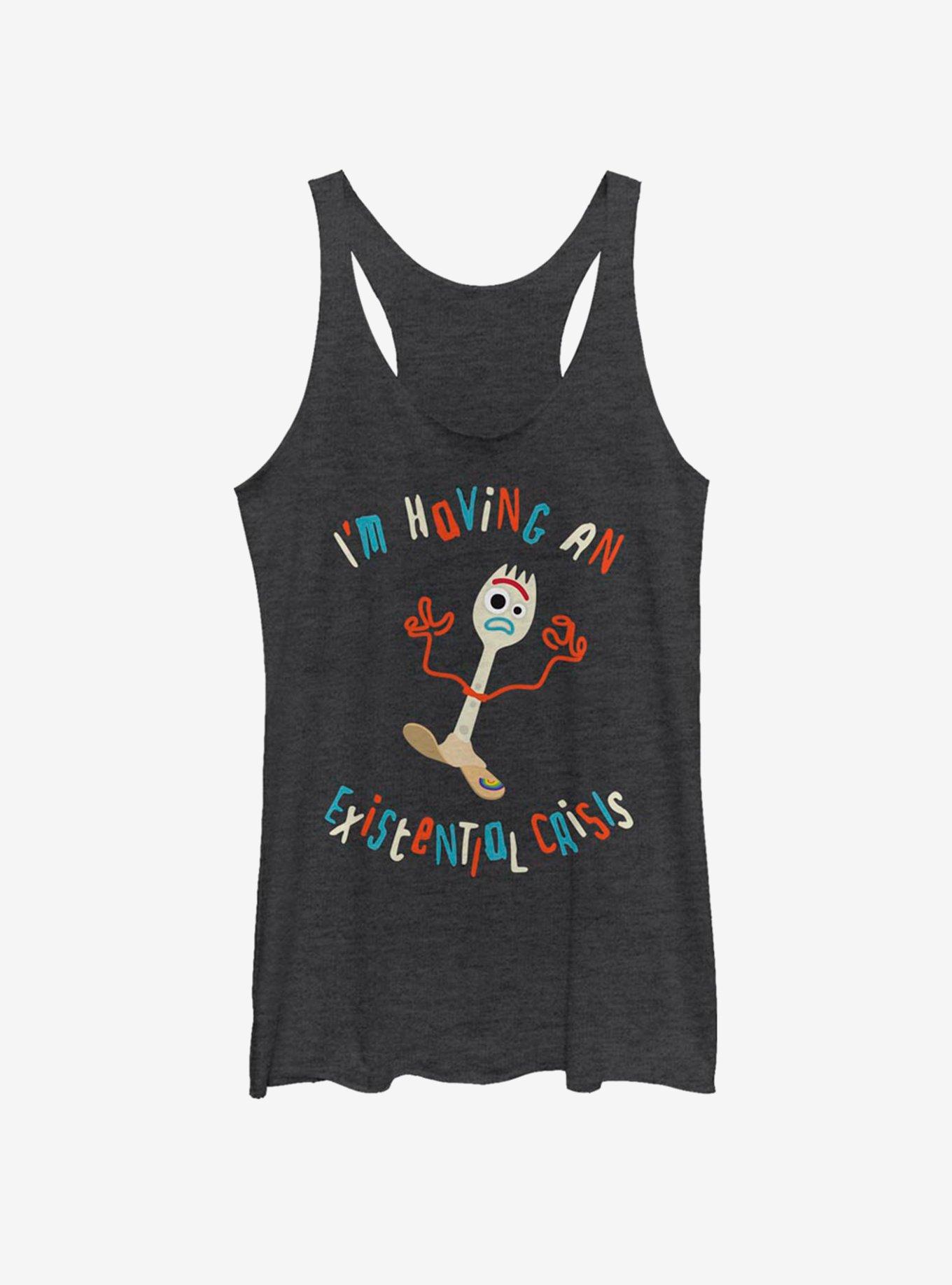 Disney Pixar Toy Story 4 Forky Crisis Girls Tank, BLK HTR, hi-res