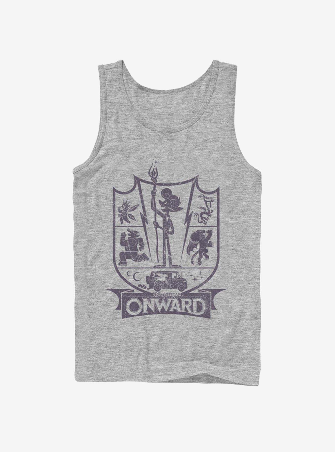 Disney Pixar Onward Char Badge Tank, ATH HTR, hi-res