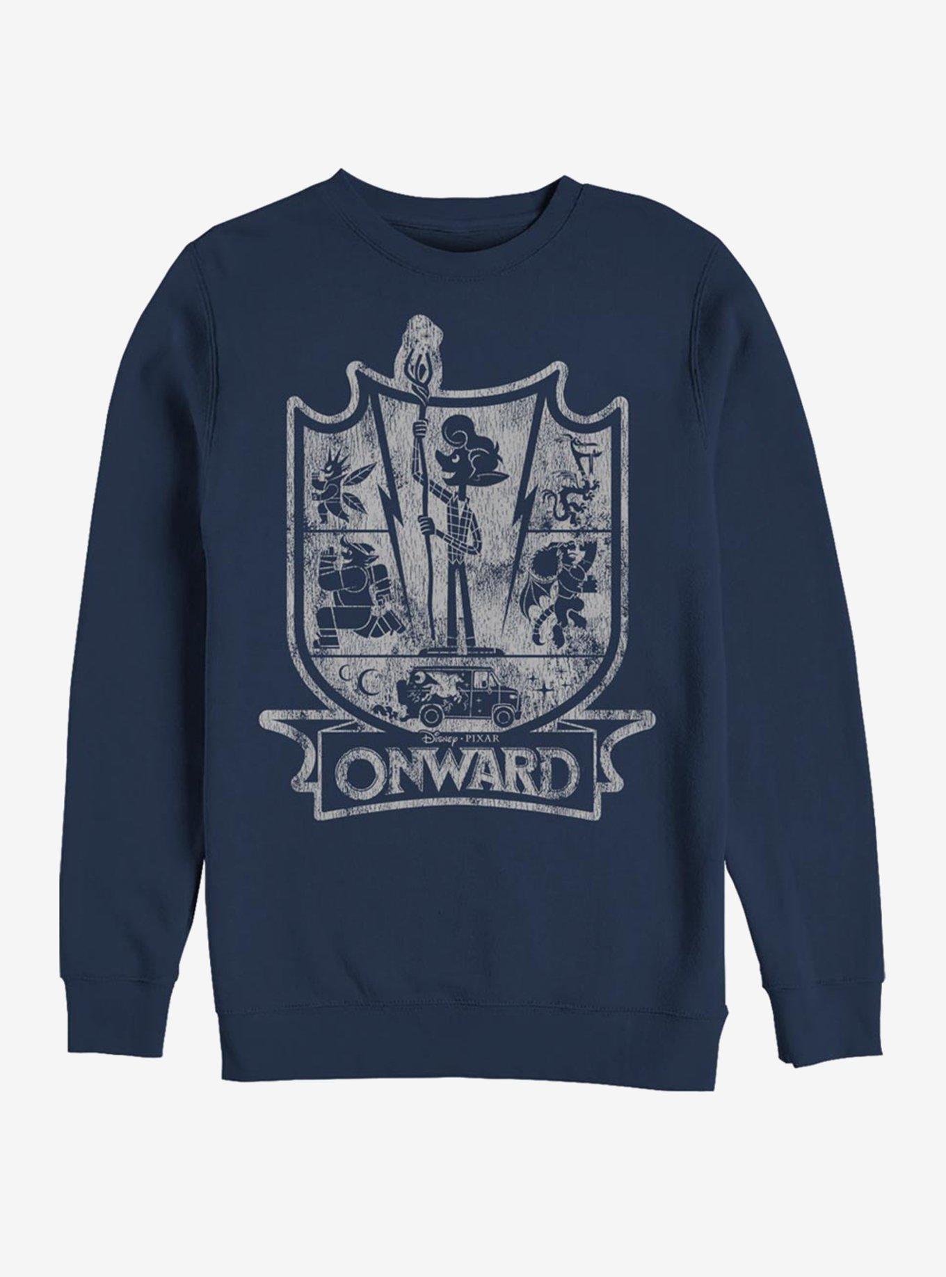 Disney Pixar Onward Crest Crew Sweatshirt, NAVY, hi-res