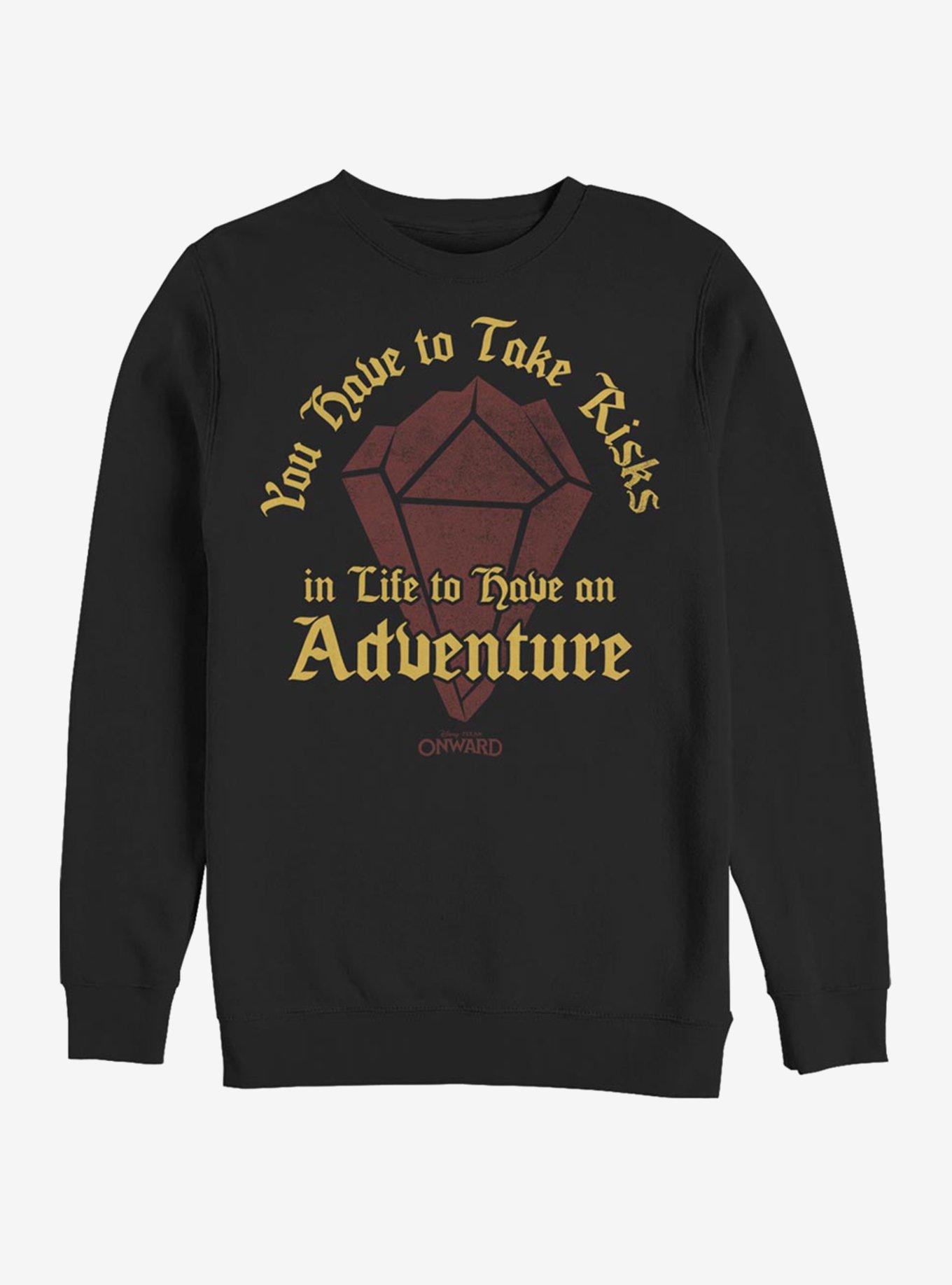 Disney Pixar Onward Risk For Adventure Crew Sweatshirt, BLACK, hi-res