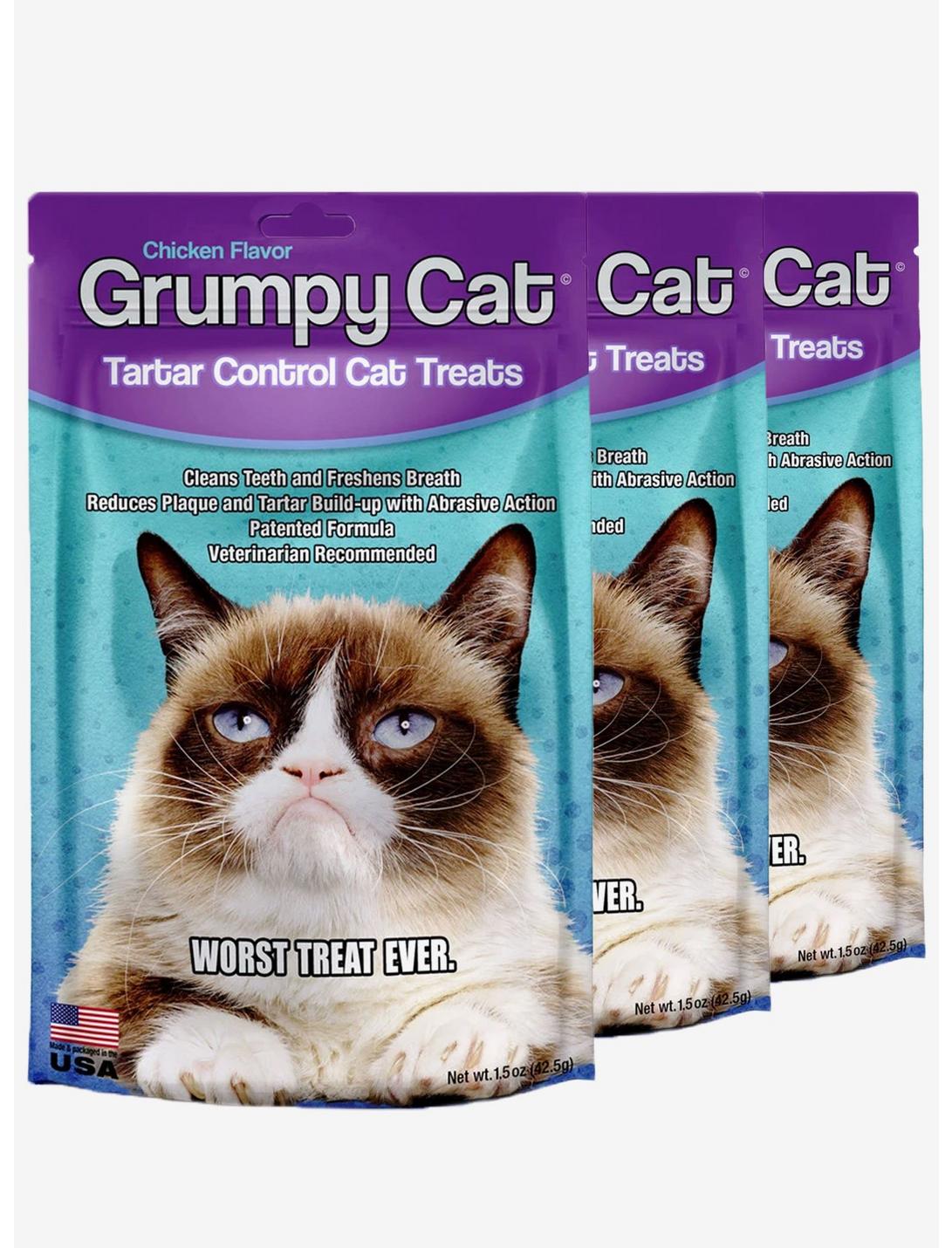 Grumpy Cat 3 Pack Tartar Control Cat Treats, , hi-res