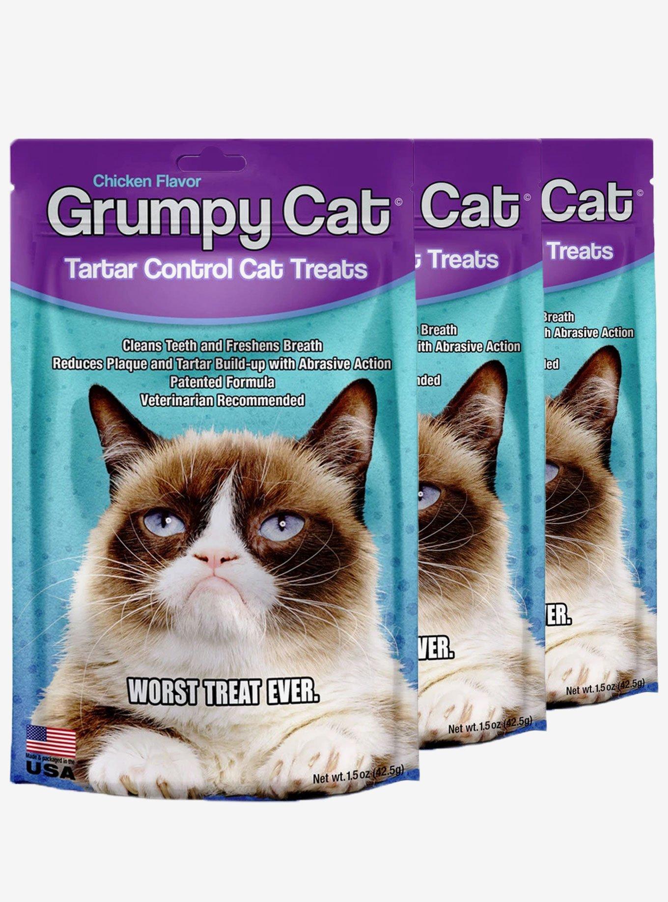Grumpy Cat 3 Pack Tartar Control Cat Treats, , hi-res