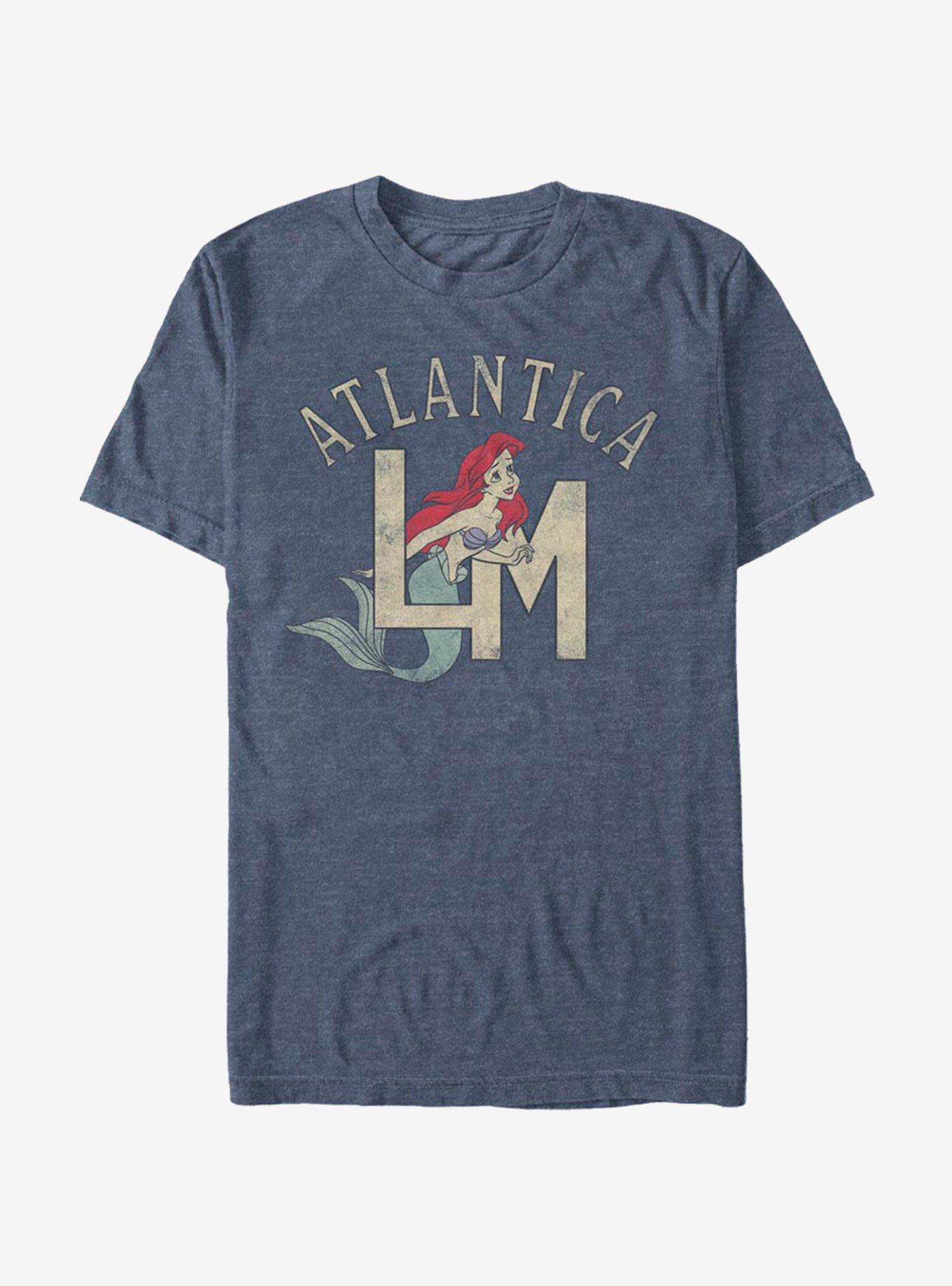 Disney The Little Mermaid Ariel Monogram T-Shirt, NAVY HTR, hi-res