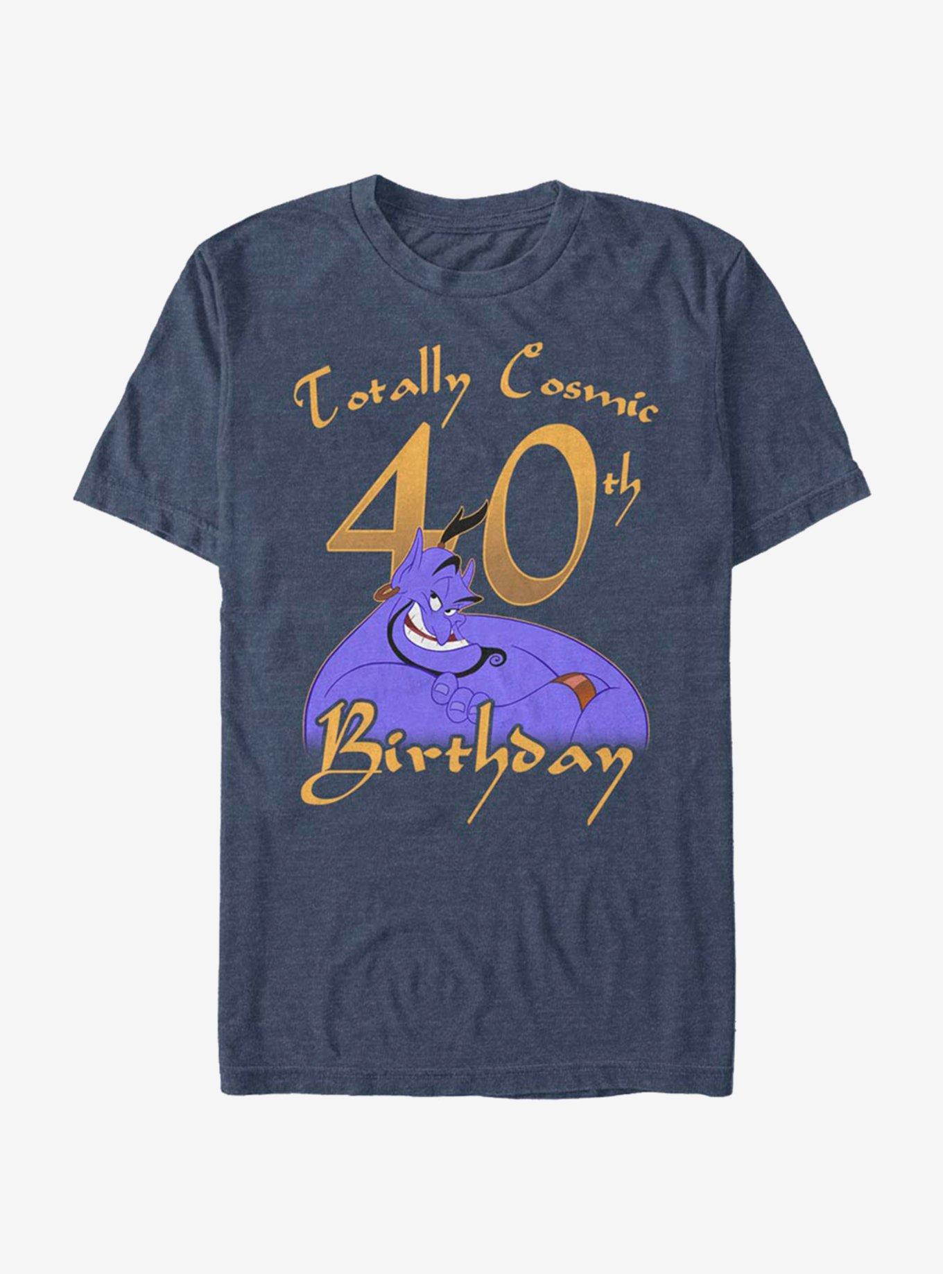 Disney Aladdin Genie 40th Birthday T-Shirt, NAVY HTR, hi-res