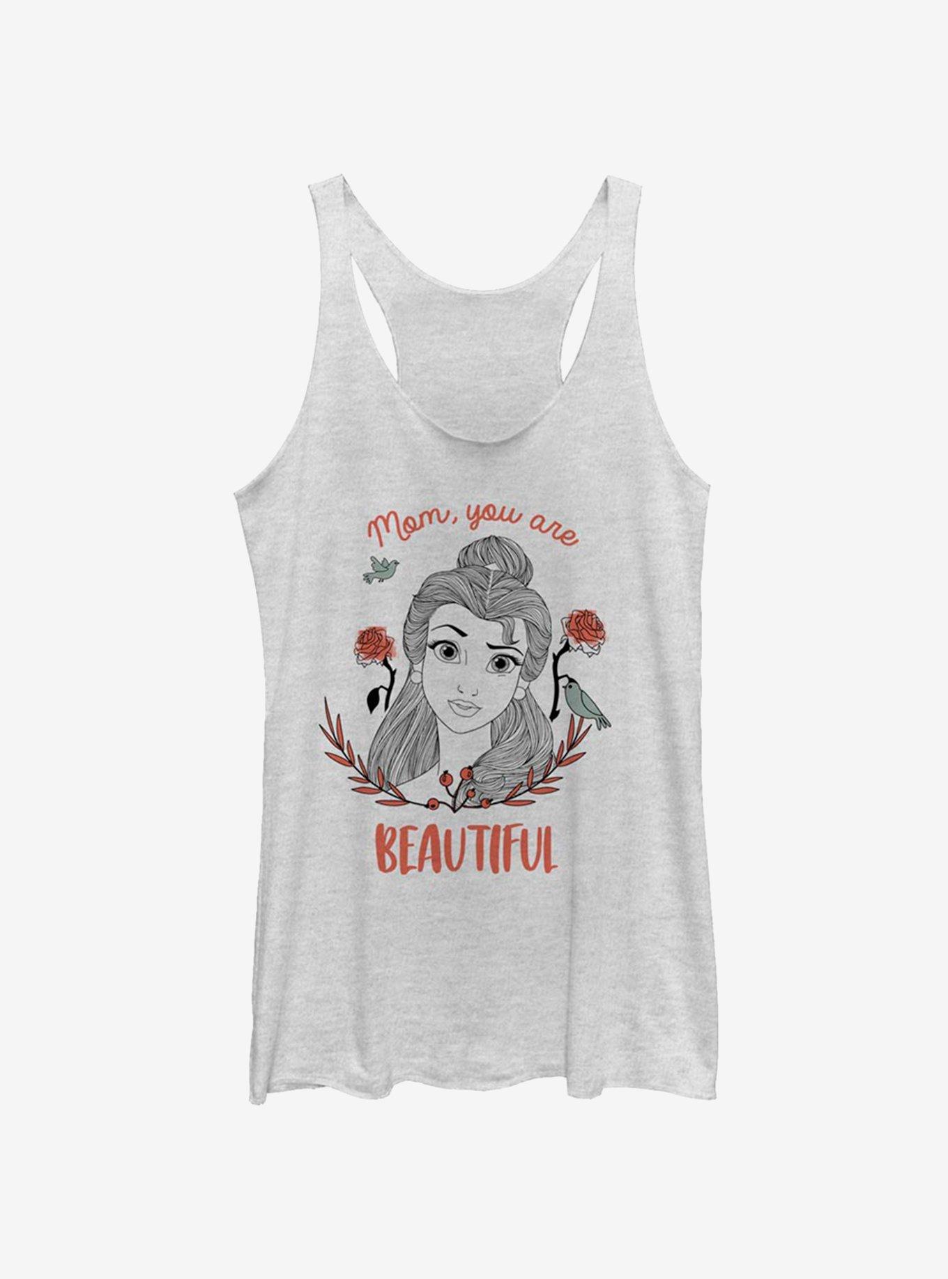 Disney Beauty and The Beast Beautiful Mom Girls Tank, WHITE HTR, hi-res