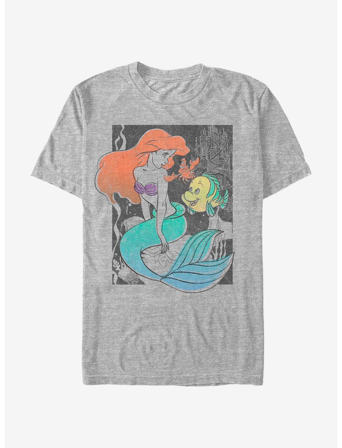 Disney The Little Mermaid Ariel And Friends Redux T-Shirt, ATH HTR, hi-res