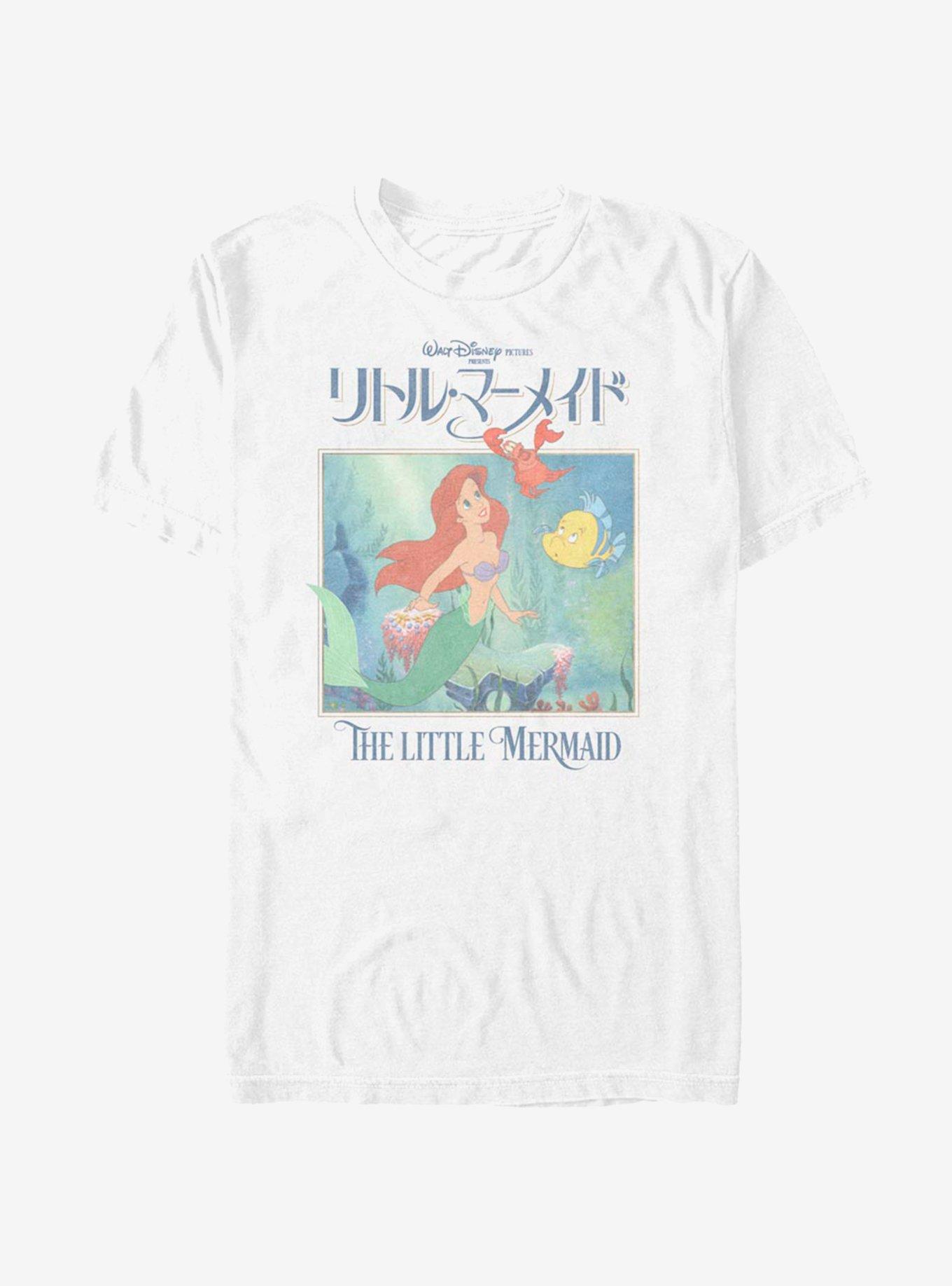 Disney Little Mermaid Japanese Little Mermaid T-Shirt, WHITE, hi-res