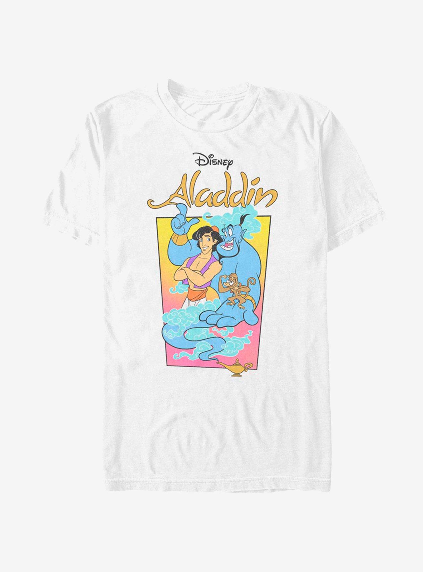 Disney Aladdin Neon Vapor T-Shirt, WHITE, hi-res