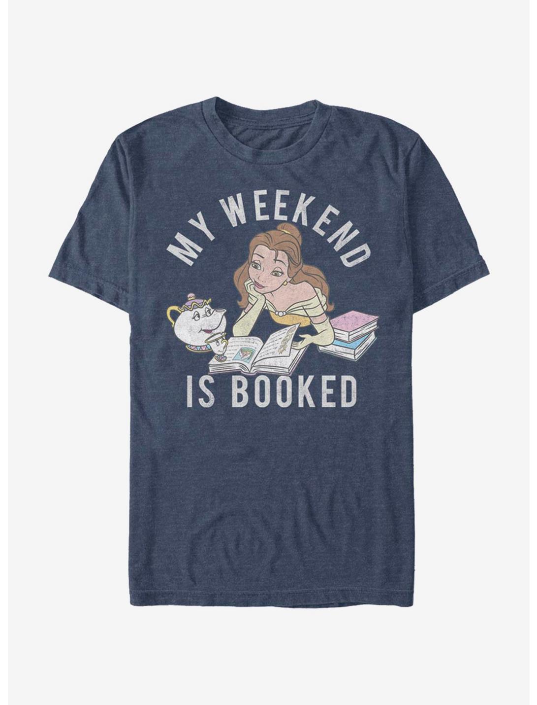 Disney Beauty and The Beast Booked T-Shirt, NAVY HTR, hi-res