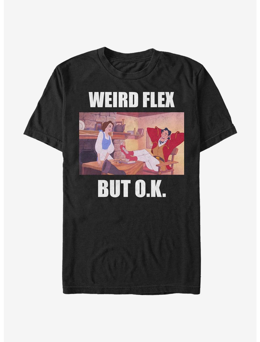 Disney Beauty and The Beast Gaston Weird Flex Meme T-Shirt, BLACK, hi-res