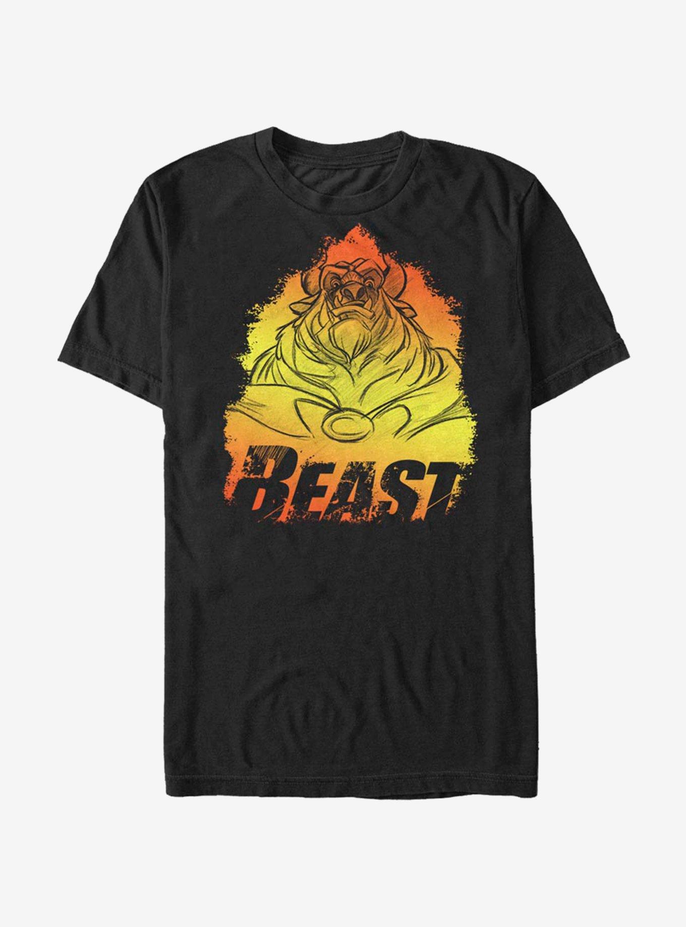 Disney Beauty and The Beast Flame T-Shirt, BLACK, hi-res